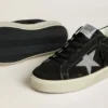 Hi Star para mujer en gamuza negra con estrella de cristales Swarovski plateados