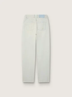 Jeans blanqueados para mujer con cristales cabujón