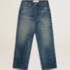 Jeans de corte holgado y lavado medio para hombre CNY