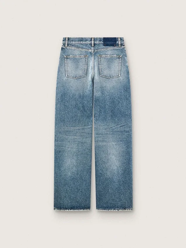 Jeans de estilo boyfriend para mujer de Golden en denim azul claro lavado a la piedra