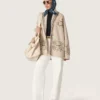 Jeans de estilo boyfriend para mujer de Golden en denim blanco óptico