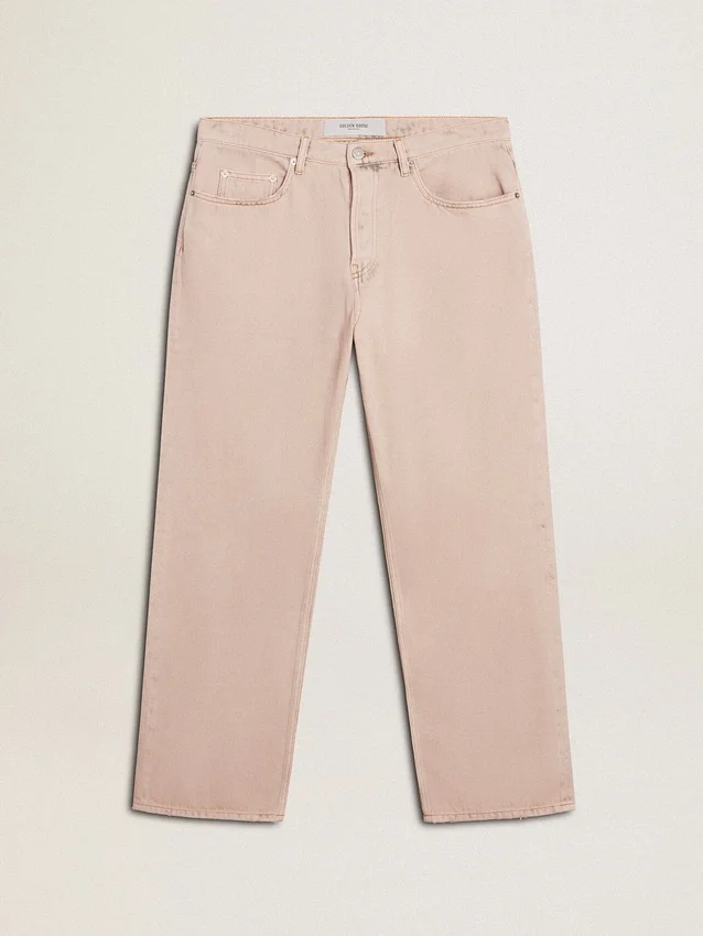 Jeans para hombre teñidos de rosa