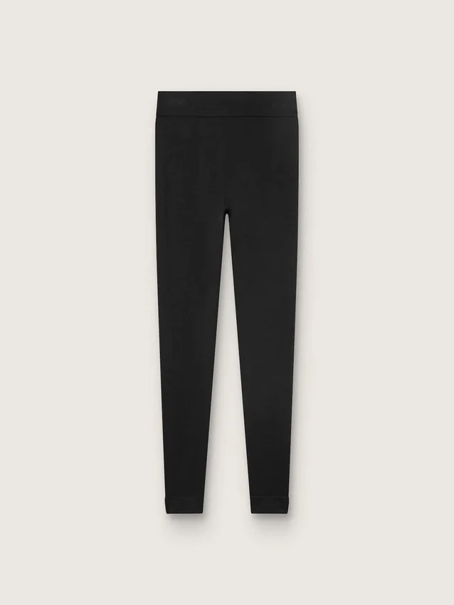 Leggings deportivos negros de cintura alta para mujer