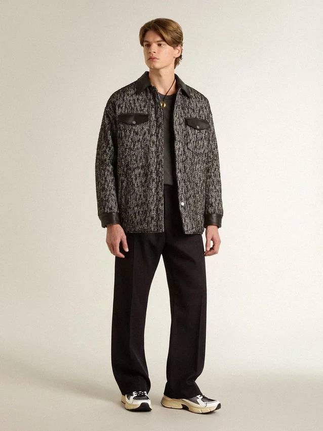Lightstar para hombre en cuero blanco y malla negra con estrella de TPU negra