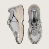 Lightstar para mujer en malla gris y cuero napa plateado con estrella de TPU gris