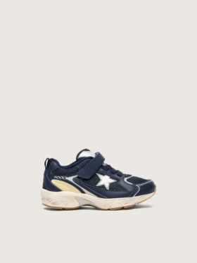 Lightstar para niños en cuero azul y malla con estrella de cuero gris