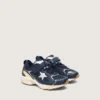 Lightstar para niños en cuero azul y malla con estrella de cuero gris