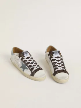 LTD Super-Star para mujer con estrella de gamuza azul claro y lengüeta del talón de lona azul claro