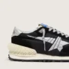 Marathon para hombre con parte superior de nailon ripstop negro y estrella plateada