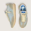 Marathon para hombre con parte superior de nylon azul claro y estrella azul pastel