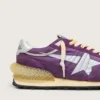 Marathon para hombre con parte superior de nylon morado y estrella blanca
