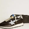 Marathon para hombre con parte superior de nylon negro y estrella blanca
