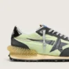 Marathon para hombre con parte superior de nylon verde y estrella negra