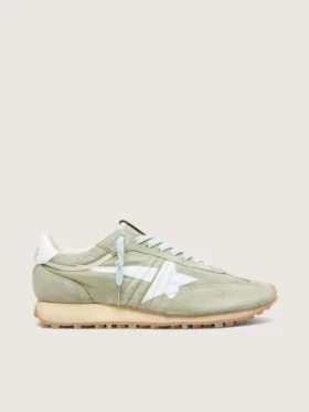 Marathon para hombre en nylon verde salvia con estrella blanca