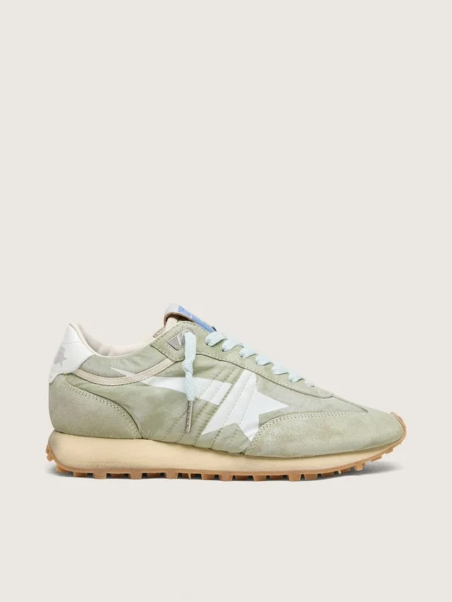 Marathon para mujer en nylon verde salvia con estrella blanca