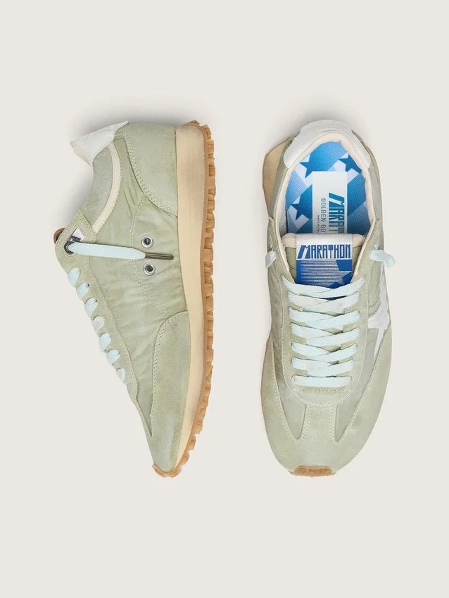 Marathon para mujer en nylon verde salvia con estrella blanca