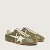 Marathon Speed para hombre en cuero verde oliva con estrella color crema