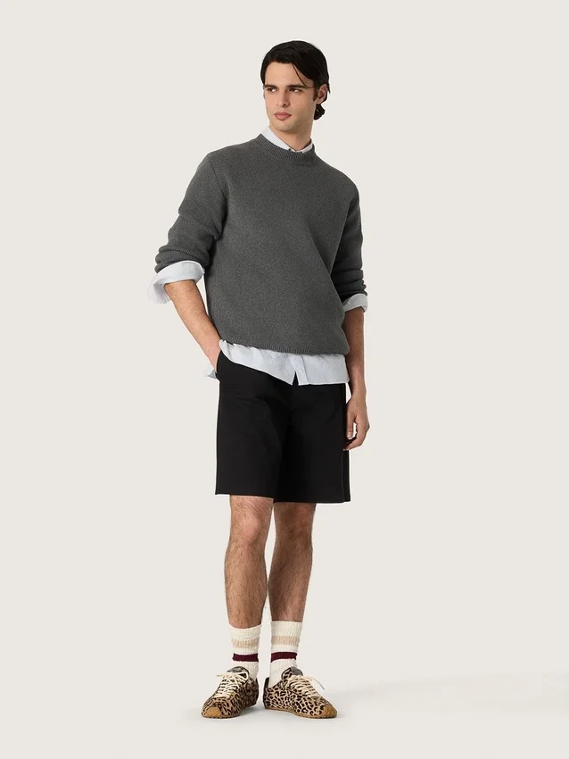 Marathon Speed para hombre en piel de potro con estampado de leopardo beige y negro con estrella de cuero negro