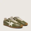 Marathon Speed para mujer en cuero verde oliva con estrella color crema