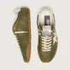 Marathon Speed para mujer en cuero verde oliva con estrella color crema