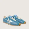 Marathon Speed para hombre en napa azul con estrella estampada y lengüeta de talón de cuero plateado
