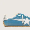 Marathon Speed para hombre en napa azul con estrella estampada y lengüeta de talón de cuero plateado