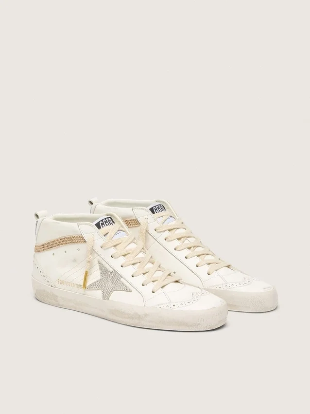 Mid Star con estrella y lengüeta en el talón de gamuza con cristales Swarovski