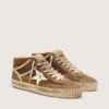 Mid Star LAB para hombre en gamuza color óxido con estrella de cuero blanco