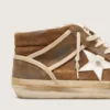 Mid Star LAB para hombre en gamuza color óxido con estrella de cuero blanco