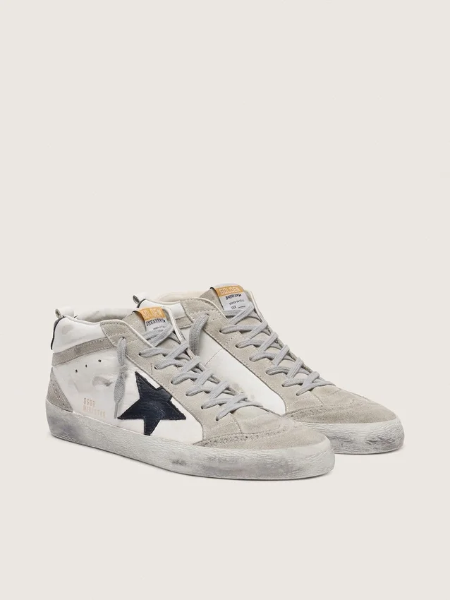 Mid Star para hombre, blanco con estrella negra