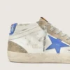 Mid Star para hombre con estrella de cuero azul e inserciones de gamuza gris paloma
