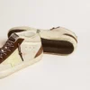 Mid Star para hombre en beige con purpurina, estrella de gamuza amarilla y detalle de algodón