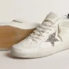Mid Star para mujer con estrella plateada con purpurina y lengüeta del talón laminada en negro