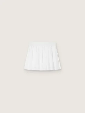 Minifalda deportiva plisada en blanco