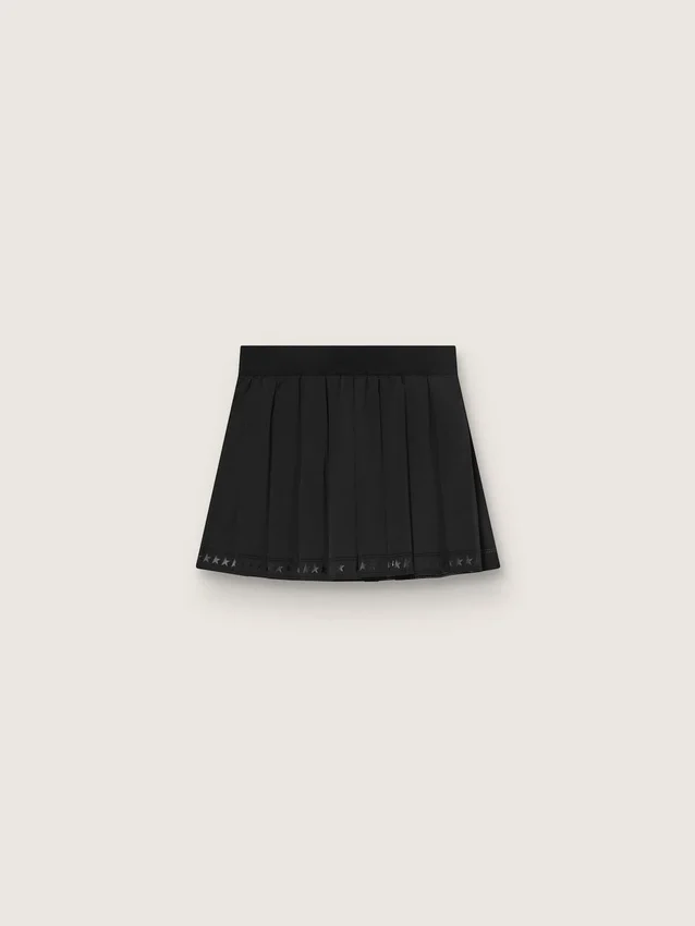Minifalda deportiva plisada en negro