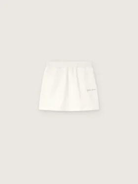 Minifalda para niñas Journey de felpa de algodón blanco con cristales y bordados