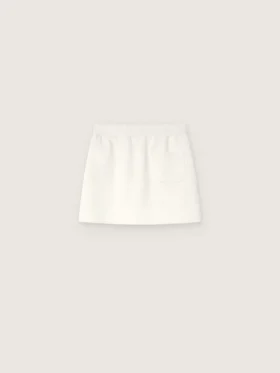 Minifalda para niñas Journey de felpa de algodón blanco con cristales y bordados