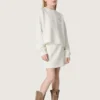 Minifalda para niñas Journey de felpa de algodón blanco con cristales y bordados