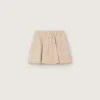 Minifalda para niñas «Journey» en gabardina de algodón beige con estampado