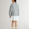 Minivestido gris y blanco para niñas