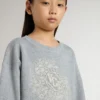 Minivestido gris y blanco para niñas