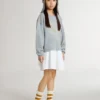 Minivestido gris y blanco para niñas