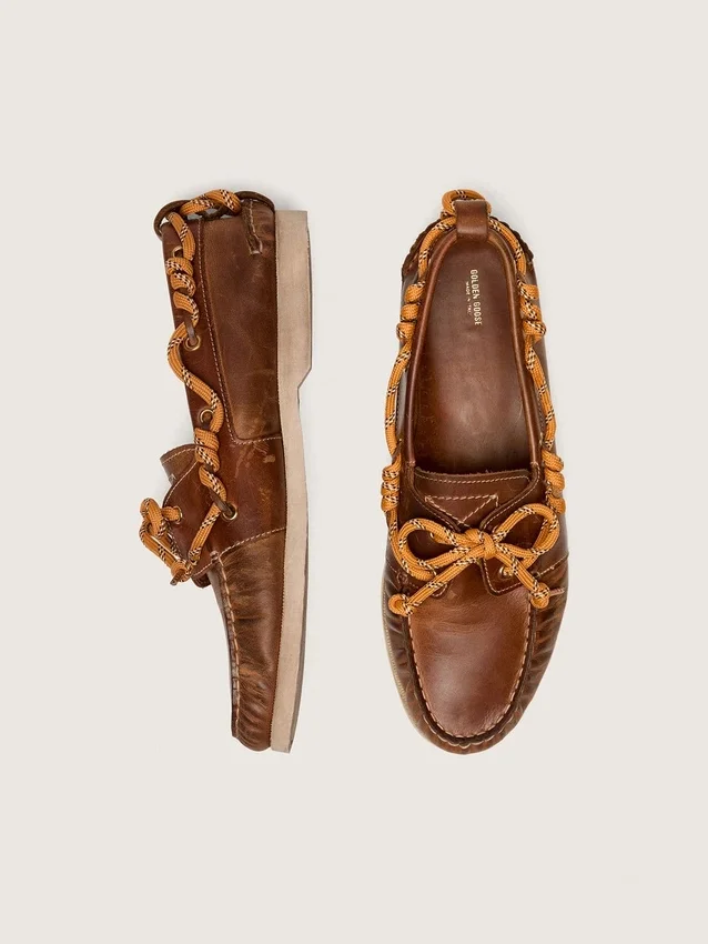 Mocasines Cruise para hombre en cuero color tabaco