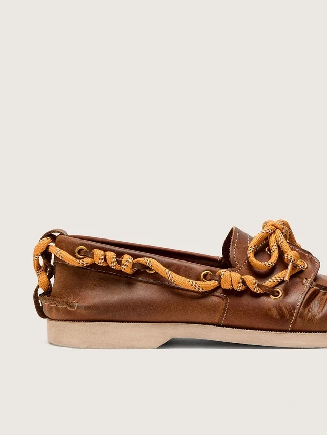 Mocasines Cruise para hombre en cuero color tabaco