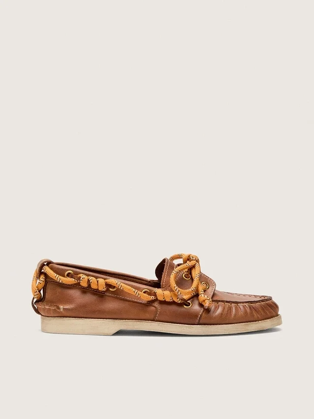 Mocasines Cruise para mujer en cuero color tabaco