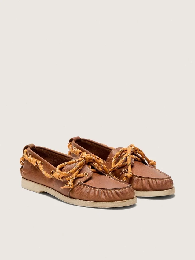 Mocasines Cruise para mujer en cuero color tabaco