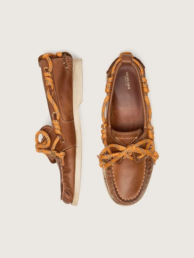 Mocasines Cruise para mujer en cuero color tabaco