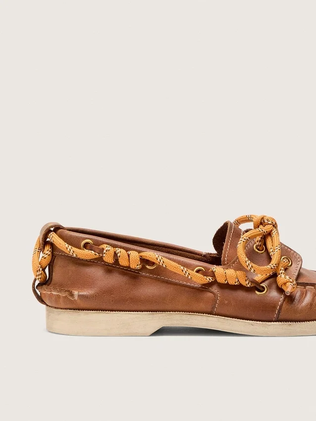 Mocasines Cruise para mujer en cuero color tabaco