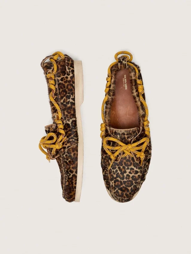 Mocasines Cruise para mujer en piel de potro con estampado de leopardo