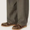 Mocasines Jerry para hombre en piel de potro con estampado de leopardo